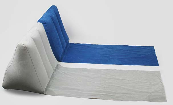 Triangle Inflatable PVC Flocking Traveling Cushion