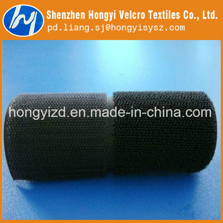 Nylon Black Non-Brushed Loop Velcro Fastener Tape