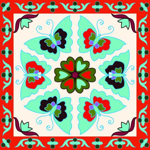 Digital Print Custom Fashion Silk Scarf (F13-DP-0001)
