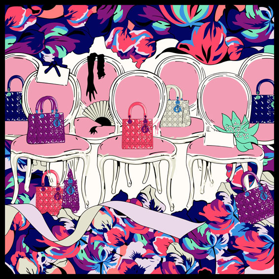 Digital Print Custom Fashion Silk Scarf (F13-0015)