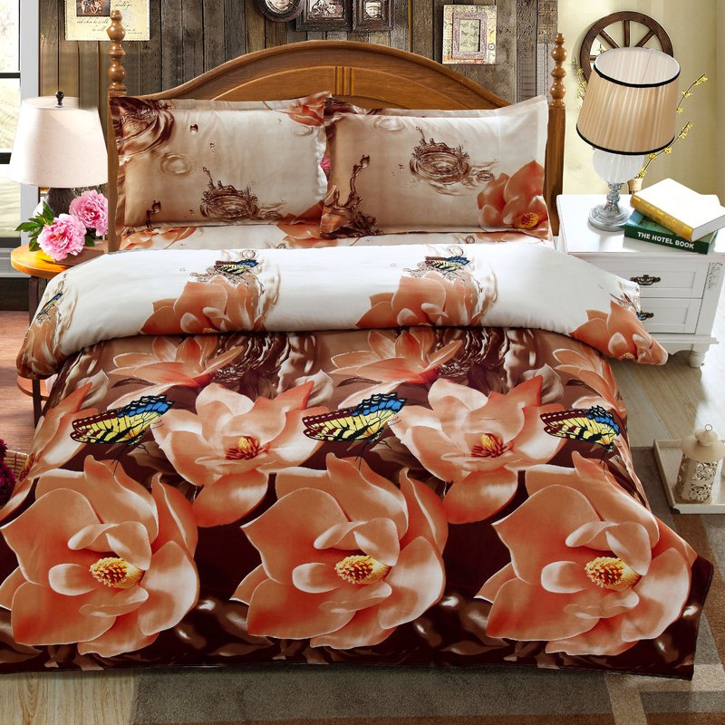 Reactive 3D Printed Flora Quilt Cover Set