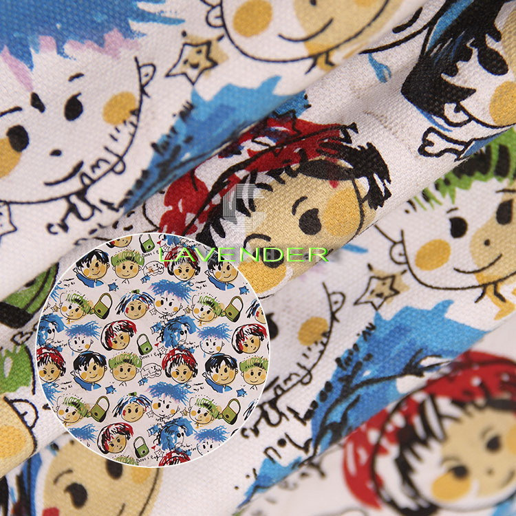 Baby Scrawl Patterns 250GSM Woven Canvas Fabric
