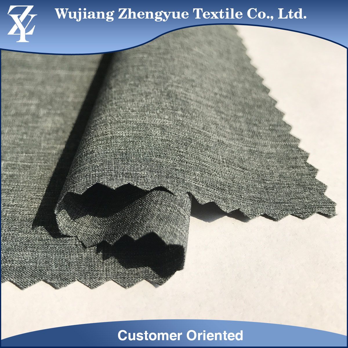 Cation Melange Polyester 4 Way Stretch Woven Fabric for Garment