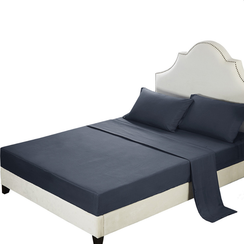 Hot Selling Cheap Brushed Solid Plain Polyester Bed Sheet