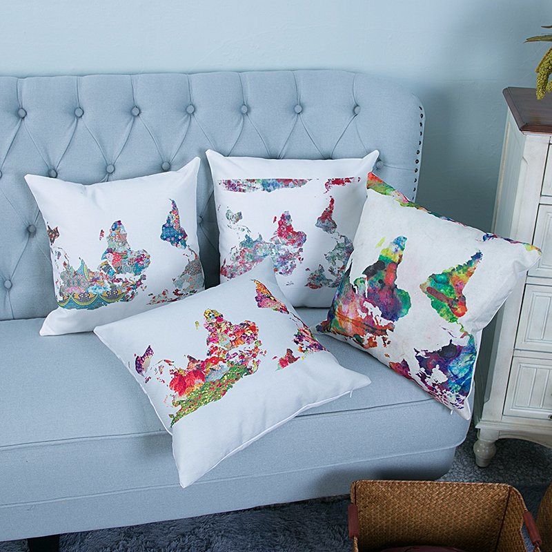 Digital Print Decorative Cushion/Pillow with Watercolor Botanical&Floral Pattern (MX-42)