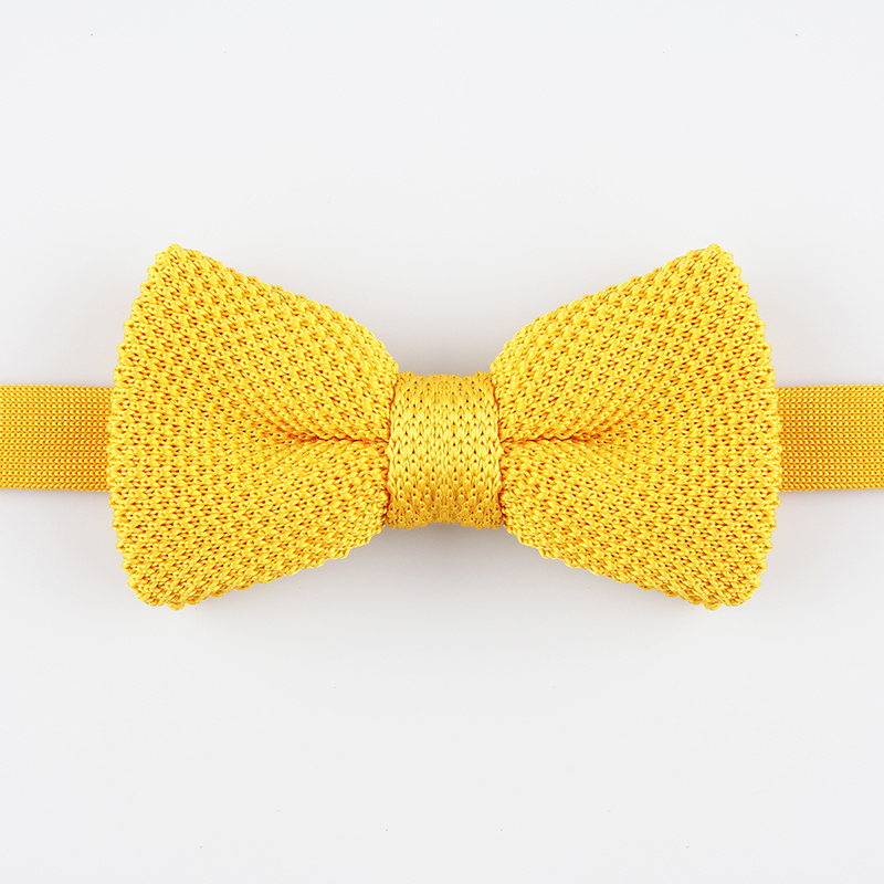 Gray Knit Bow Tie