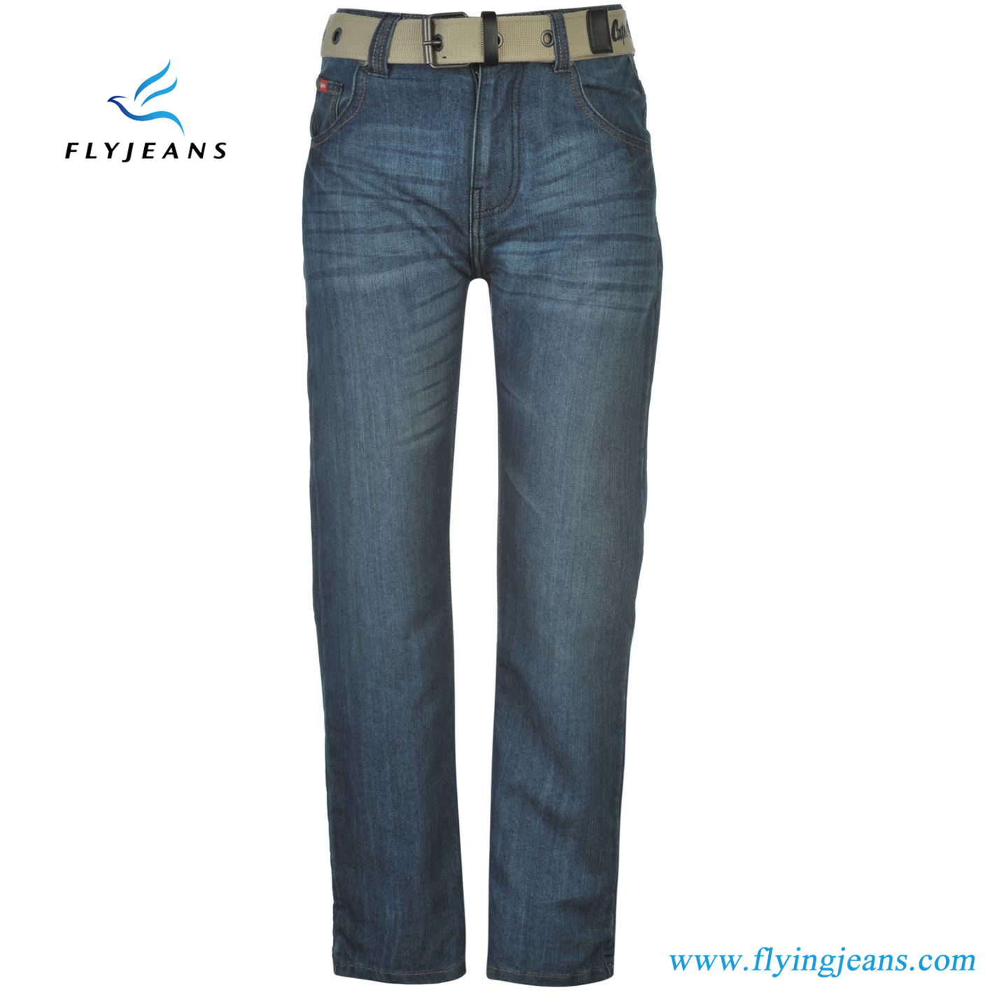 Hot Sale Straight Boys Denim Jeans with MID Wash by Fly Jeans