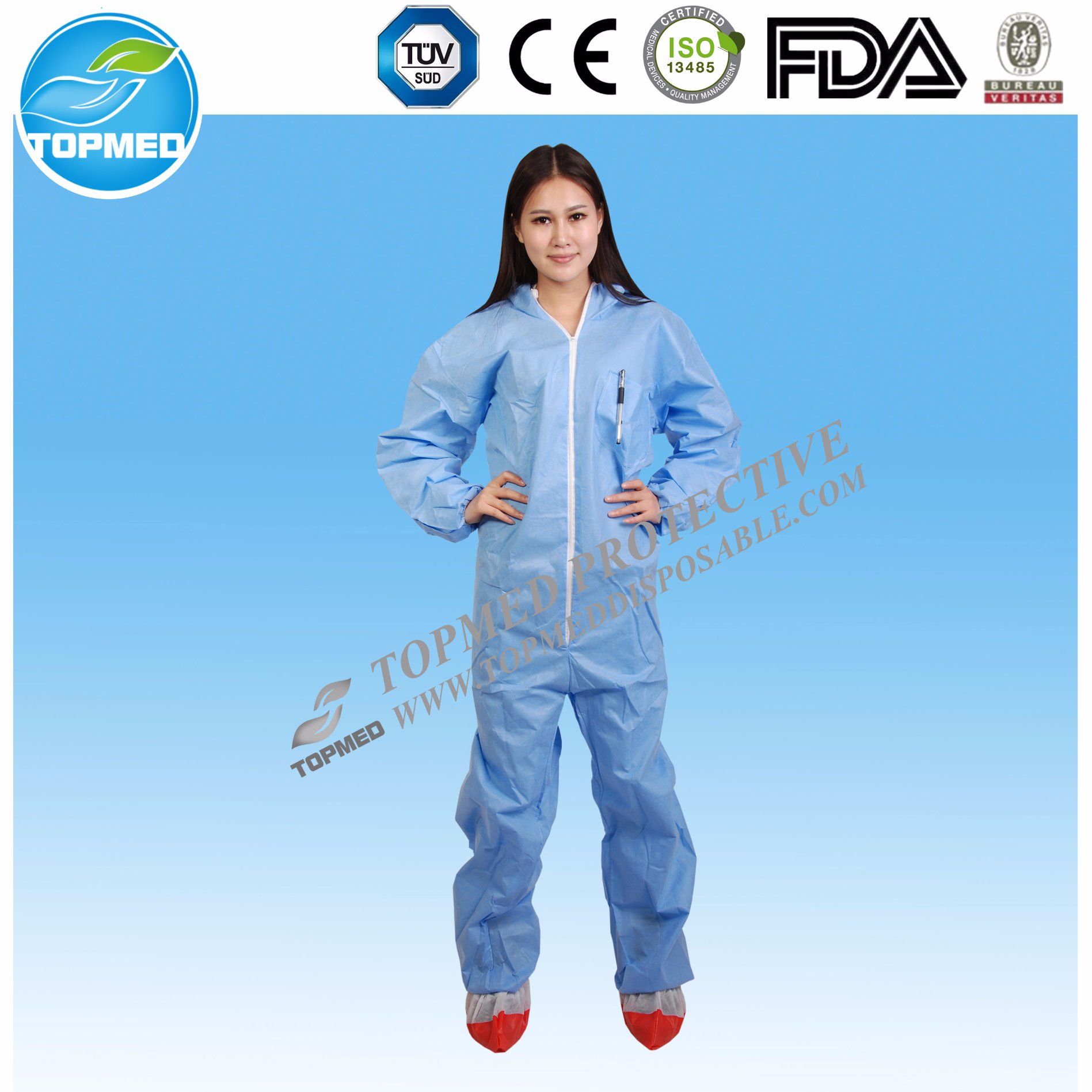 Nonwoven Disposable Protective Cloth Coverall