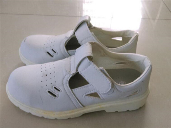 White ESD Antistatic Leather Shoes for Factory (EGS-SF-0006)