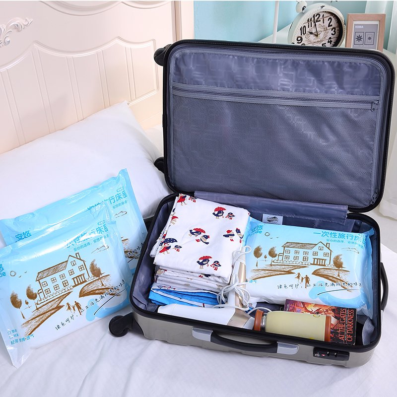 Home Textile Bedding Sets /Disposable Non-Woven Fabric Double Bed Sheet Set