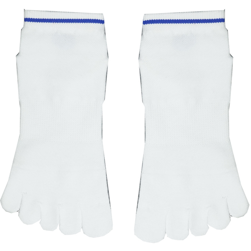 White Knitted Pattern Custom Antislip Yoga Five Toe Socks