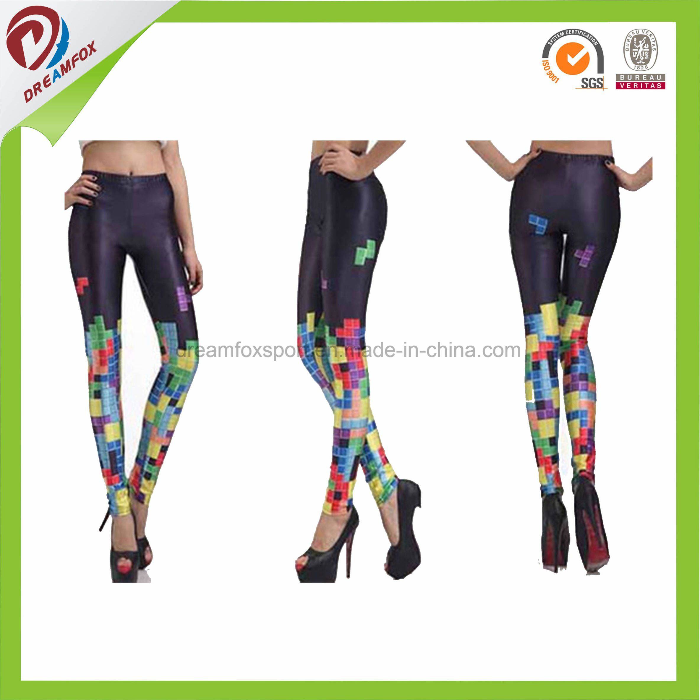 OEM Custom Women Sublimation Fitness Compression Workout Lycra Yoga Pants