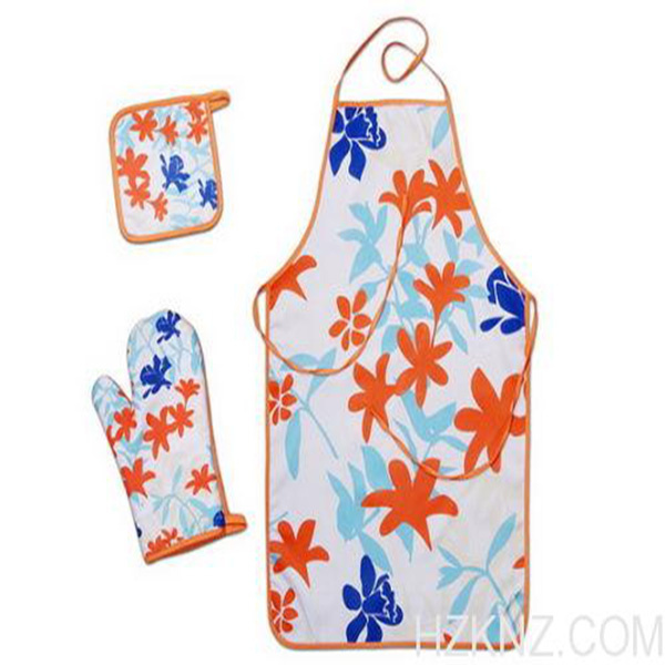 Custom Printing Polyester Kitchen Apron Set for Food Processing