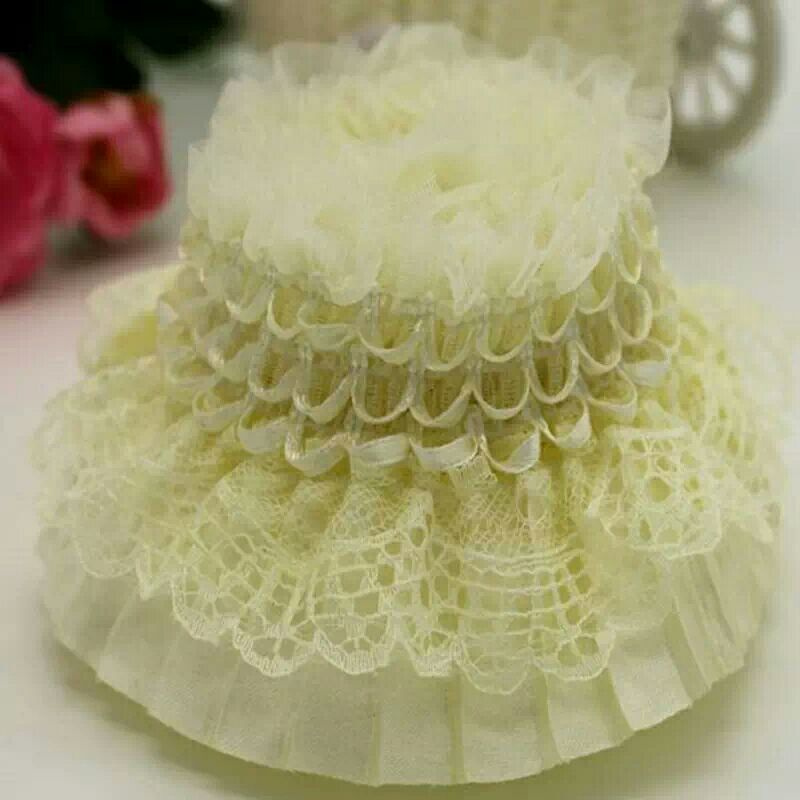 High Quality Elastic Ruffle Lace for Decorations