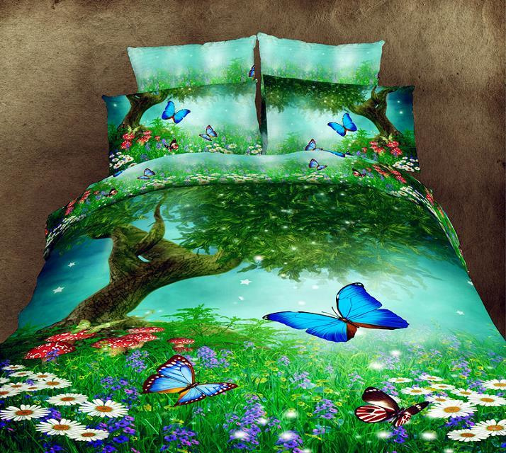Wholesale Colorful and High Quality Cotton 3D Printed Bedding Set