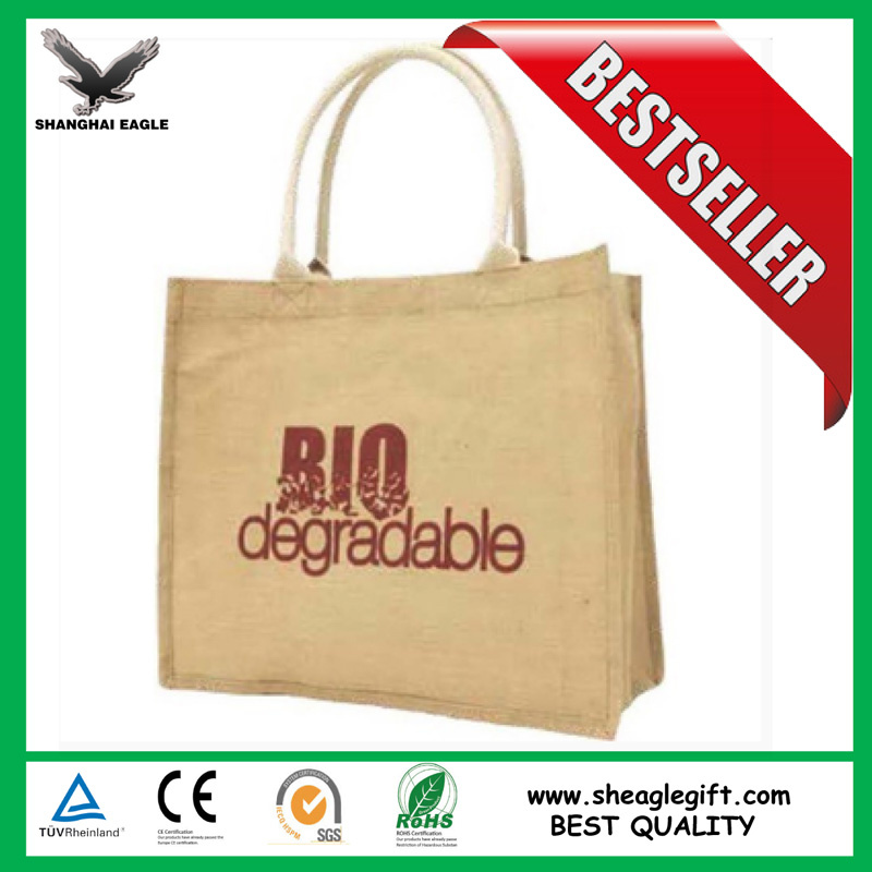 Stylish Customized Jute Shopping Tote Bag