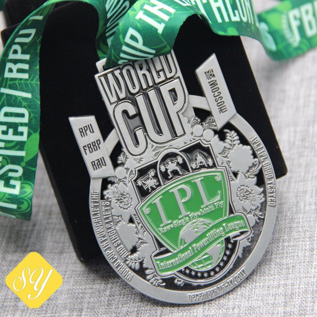 Professional Customized Design Soft Enamel Die Casting Ribbon Souvenir Medals
