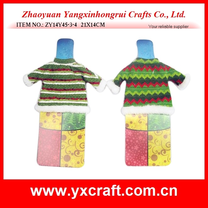 Christmas Decoration (ZY14Y45-3-4 21X14CM) Christmas New Ideas Wine Sweater
