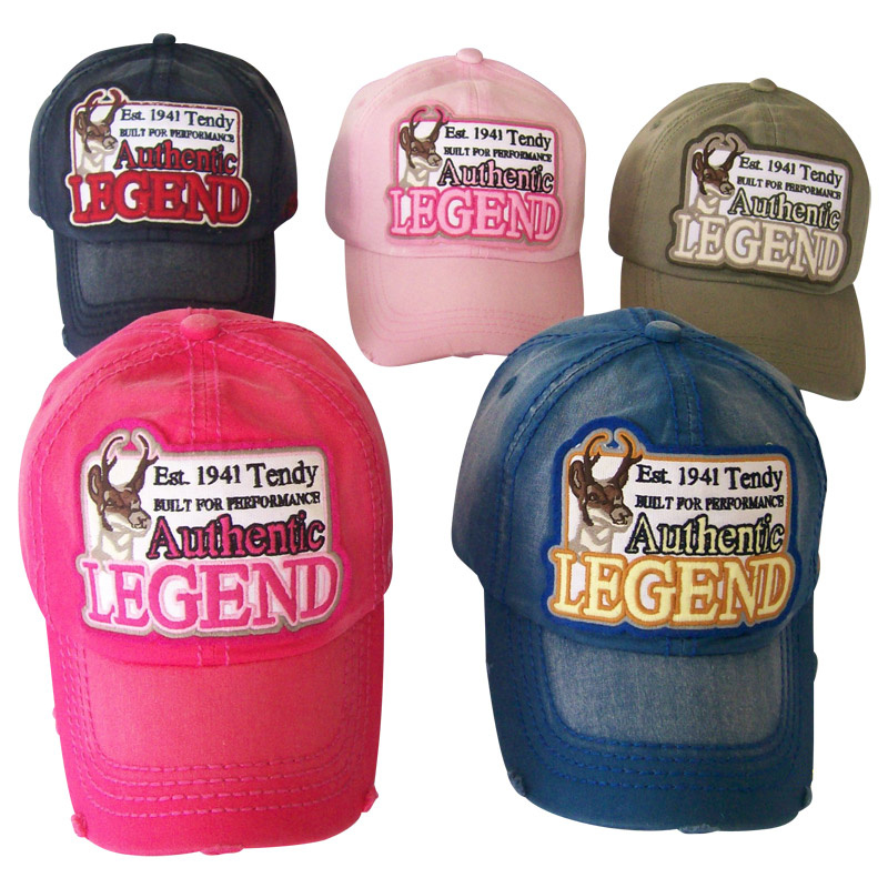 Custom 6 Panel Washed Baseball Caps with Applique (6PWS1225)