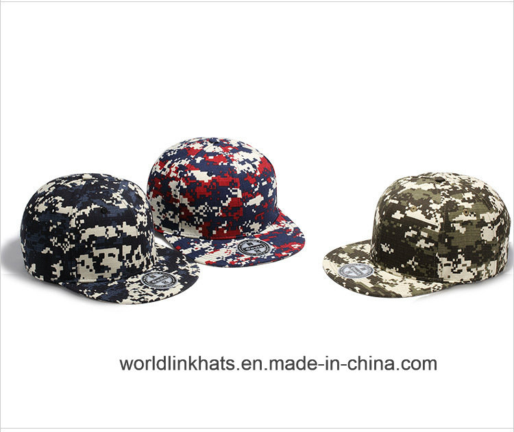 Custom Cotton 6panel Multi Color Camouflage Blank Camo Snapback Cap