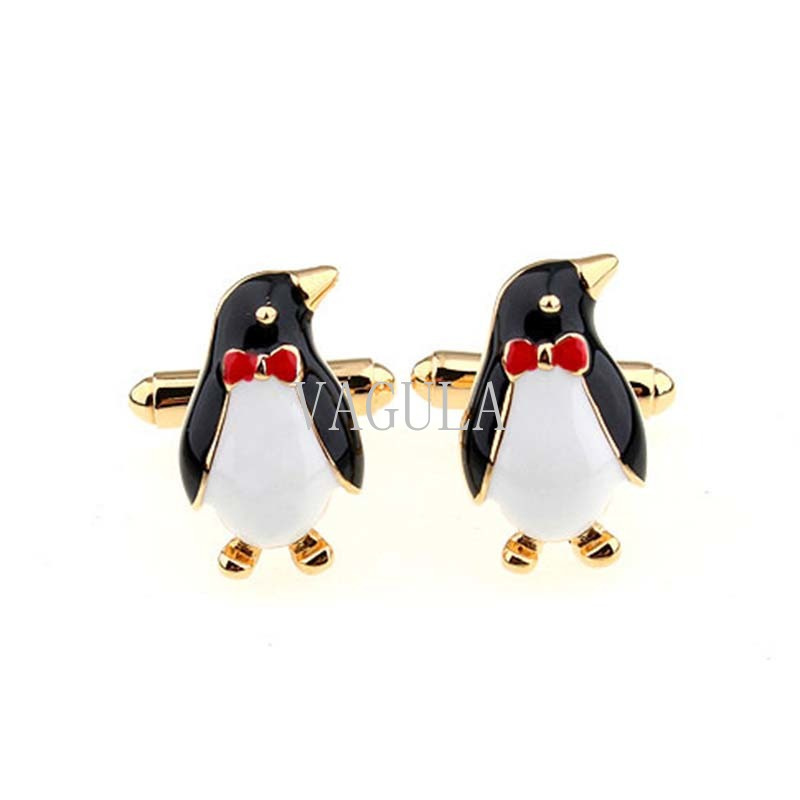 Brass Cufflink Penguin Style Gold Plated Cuff Links 279