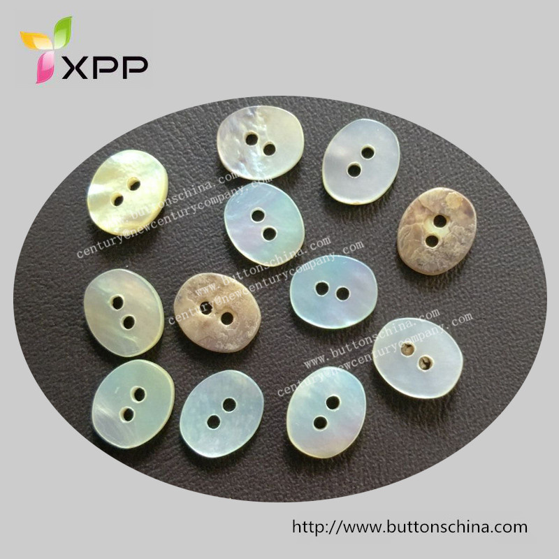 2 Hole Oval Agoya Shell Button