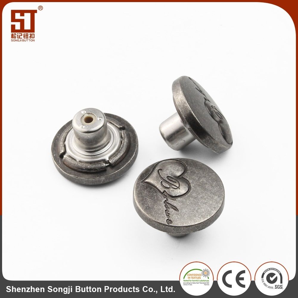 Design Loop Clip Decorative Simple Metal Button