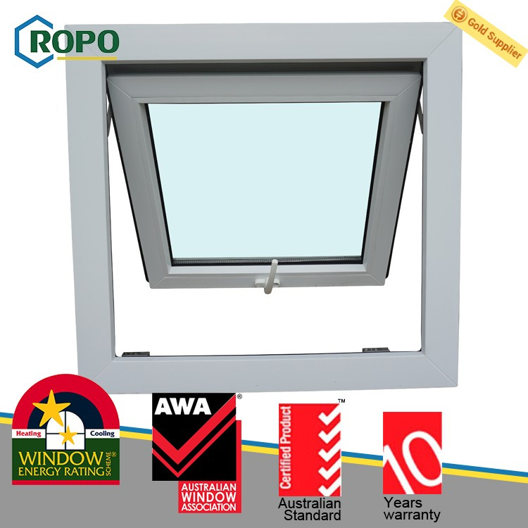 Australia Standard Double Glazed UPVC Profile Awning Windows