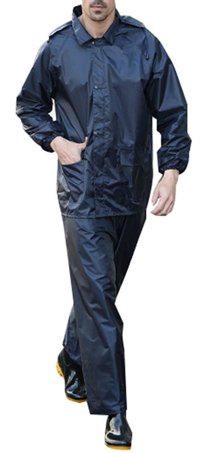 Customize Waterproof Polyester PVC Rain Coat with Reflective Strips