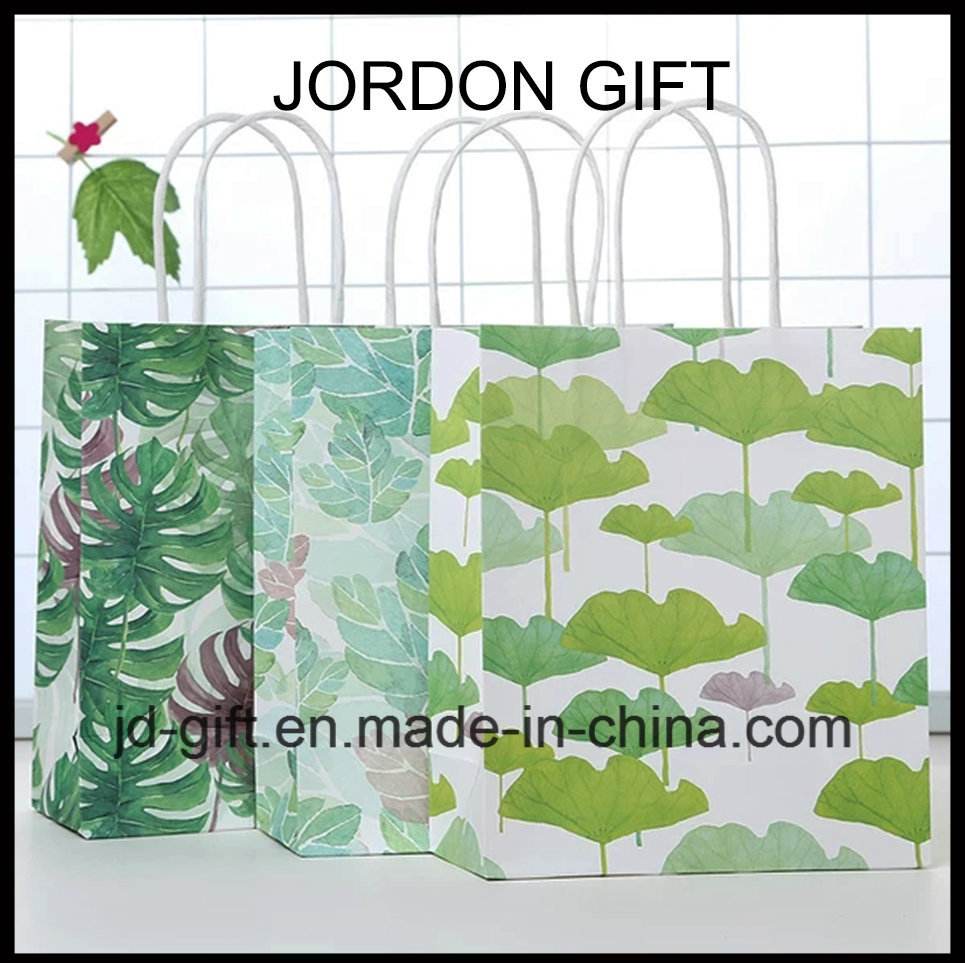 Custom Colorful Printing Paper Bags with Twisted Paper Handles