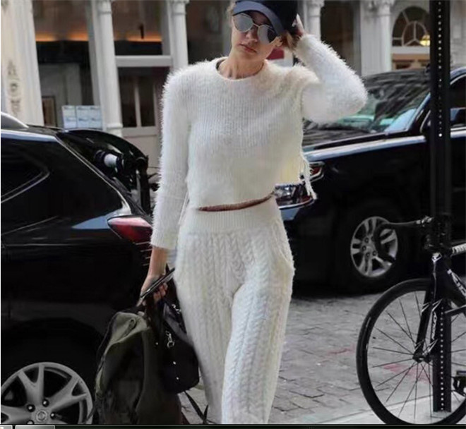 Ladies Short Viscose Knitting Sweater Mohair Mukhyar Pullover