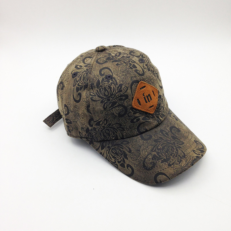 China Hat Maufacturer Customized Wholesale Baseball Cap with PU Badge