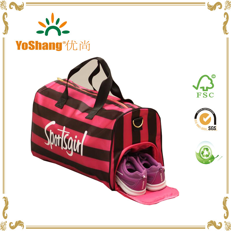 Stripe Pattern Customized Sports Bag Gym Bag