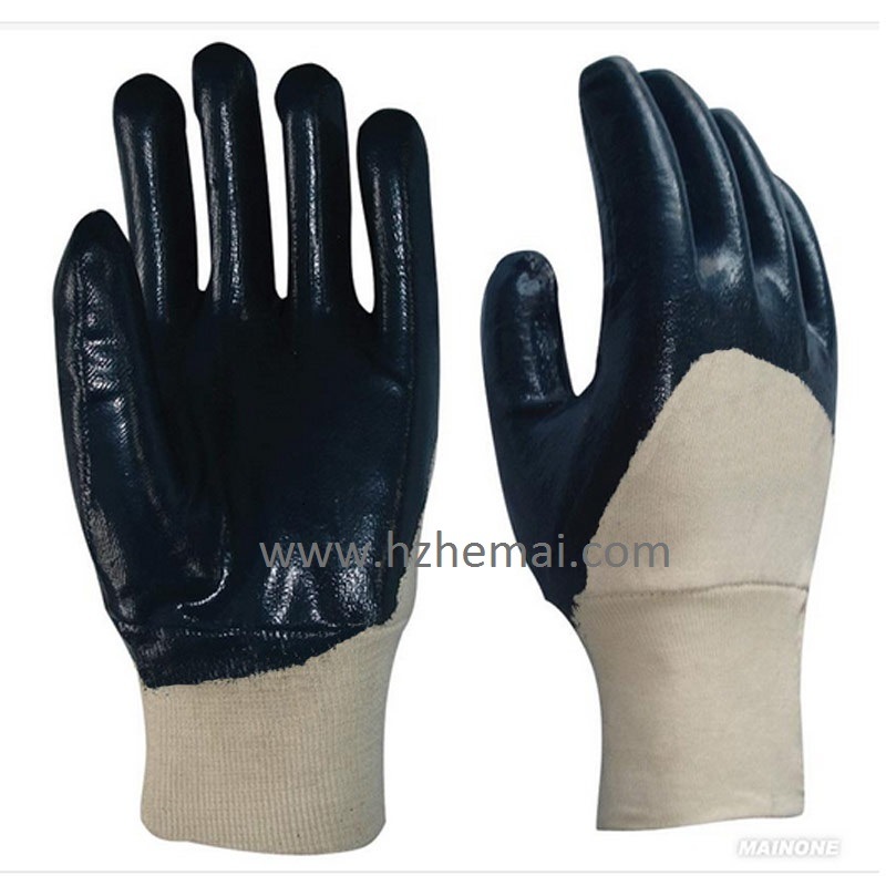 Twwice Blue Nitrile 3/4 Dipped Safety Gloves