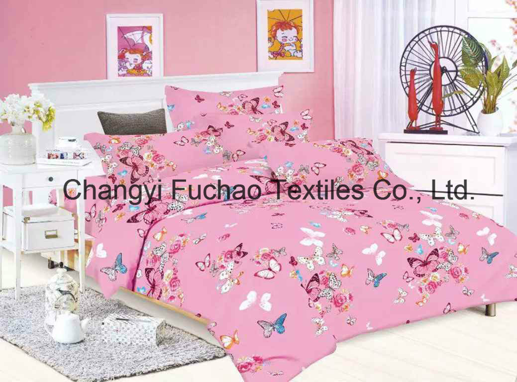 Polyester Microfiber Disperse Printting Beautiful Bedding Set