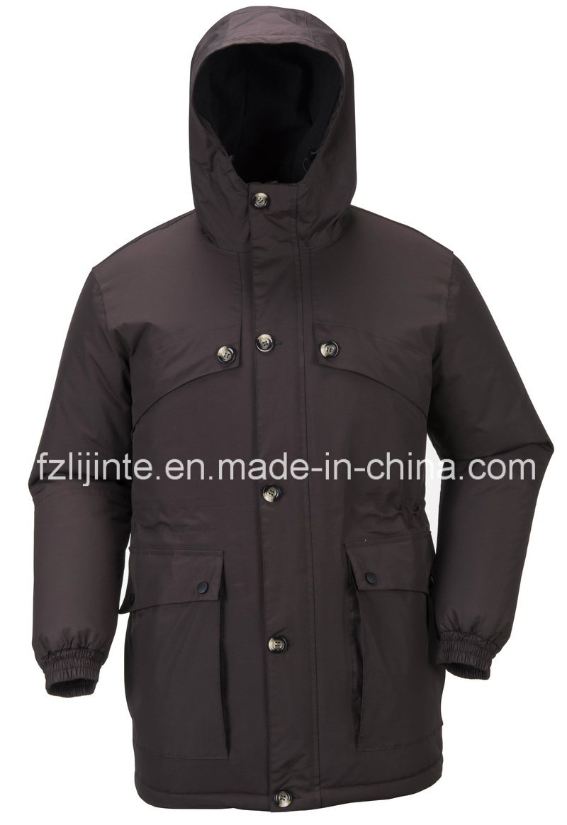 Men's Buttoned Waterproof Jacket Winter Outerwear