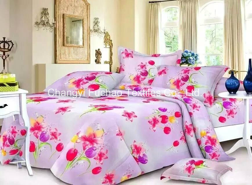 Printed Polyester Quilt Cover Faric for Bedding Set