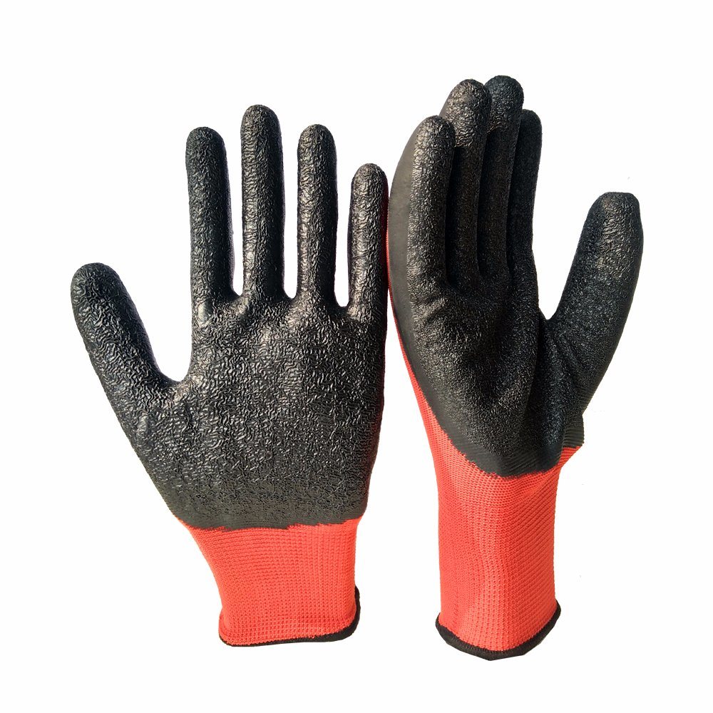 13G Red Durable Latex Working Gloves