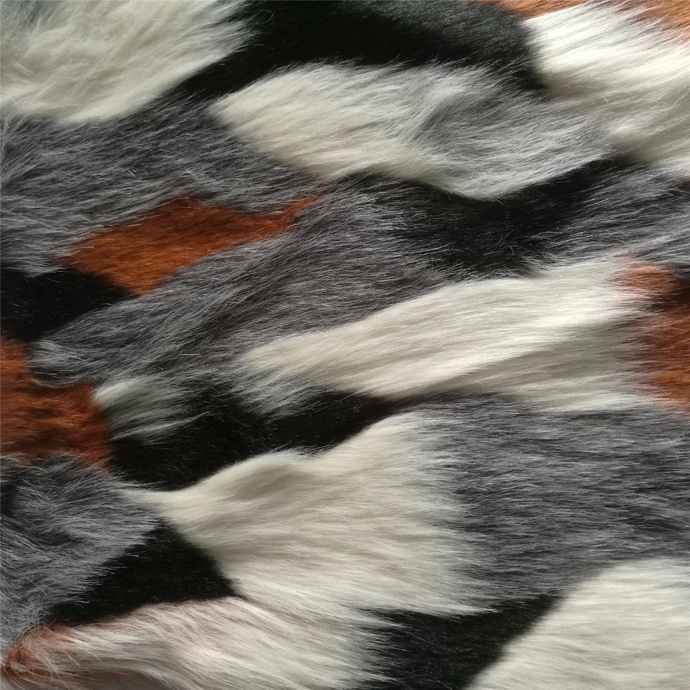 Jacquard Long Pile Faux Fur for Cushion, Garment, Bag