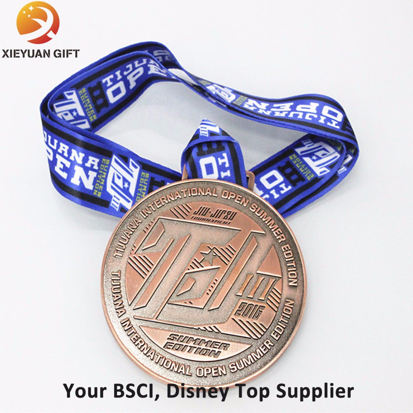 Custom Cheap 3D Engraved Gold Medal with Inner Cut out