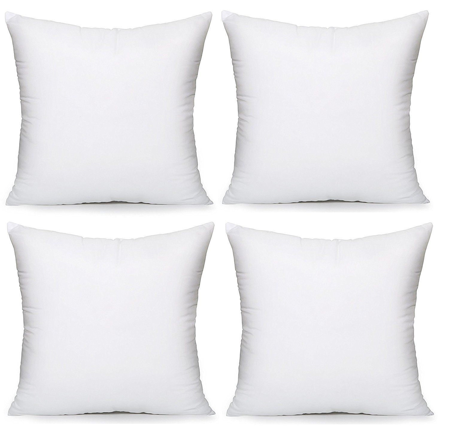 Hypoallergenic Stuffer Pillow Insert Sham Square Form Polyester
