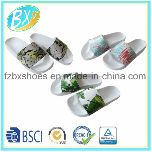 Plant Printing Slide Slipper for Lady