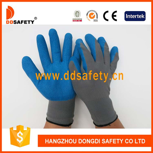 Ddsafety 2017 Grey Nylon with Blue Latex Glove