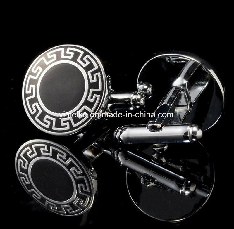 Factory Price Enamel Round Cufflinks Oblong Cheap Metal Brass Cuff Buttons