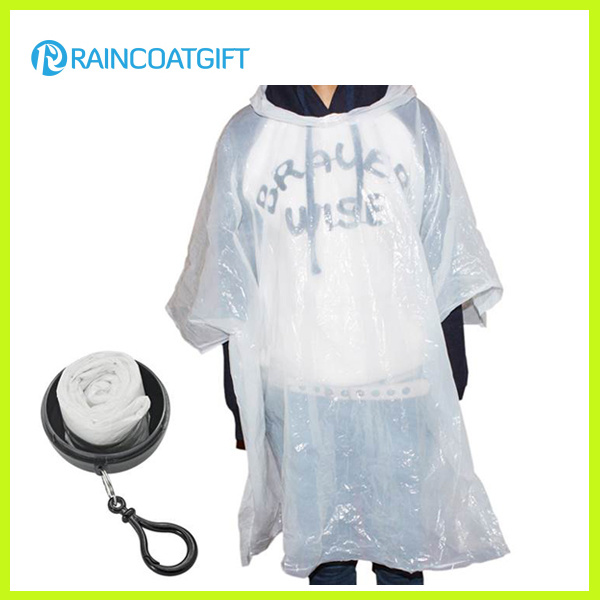 Promotional PE Disposable Rain Poncho and Football Rpe-091A