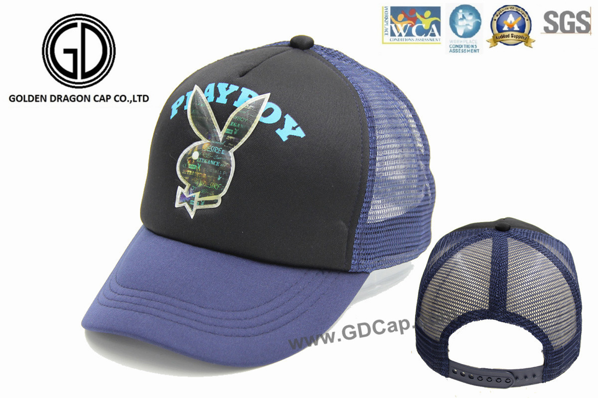 High Quality Mesh Cap Trucker Hat with 3D Reflective Logo Label