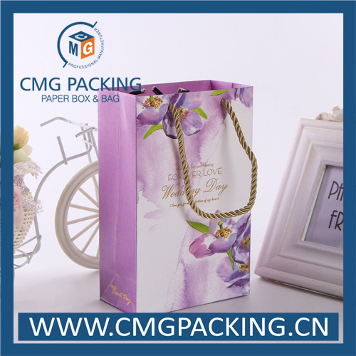 Romantic Flower Printing Paper Bag with Handle (CMG-MAY-012)