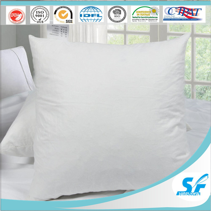 Super-Soft Finish White 100% Cotton Cushion Insert Cushion Cover for Hotel