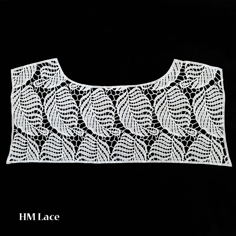 Leaf Applique Neck Neckline Boutique Women Fashion Embroidery Neck Lace X058