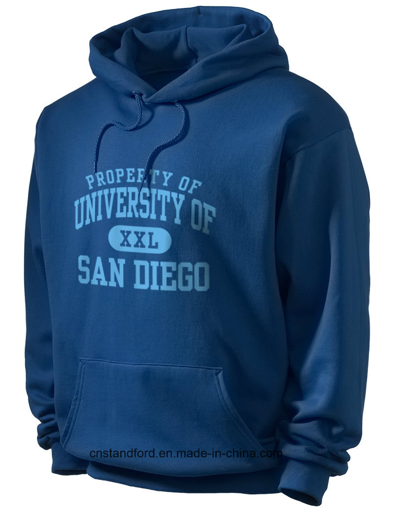 80% Cotton 20% Polyester Colorblock Men's Fleece Pull up Raglan Hooded Sweatshirt